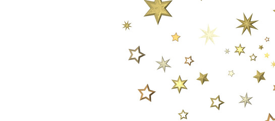 A gray whirlwind of golden snowflakes and stars. New