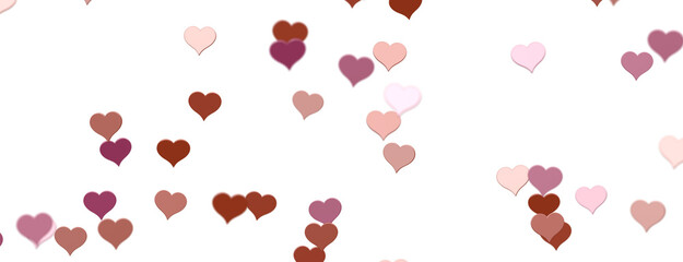  Falling love heart confetti 3d illustration