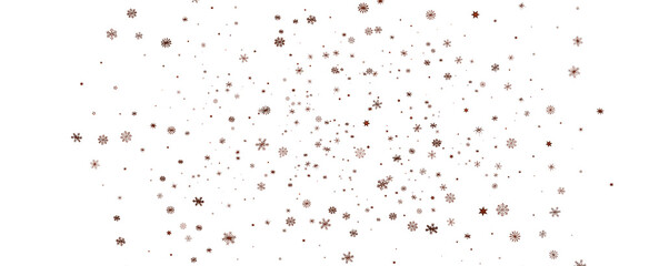 new year pattern. Christmas theme, golden openwork shiny snowflakes, star, 3D rendering.