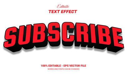 subscribe editable text effect template background