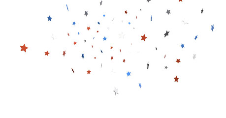 Stars - Festive background with confetti in the shape of stars in the color of the American flag.