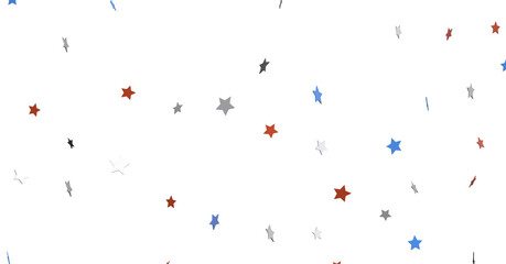 Stars - Festive background with confetti in the shape of stars in the color of the American flag.