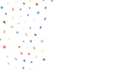 Stars - Festive background with confetti in the shape of stars in the color of the American flag.