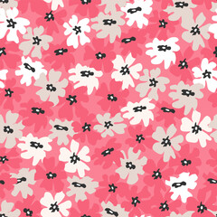 Seamless floral pattern.Beautiful background with little flowers.Vector illustration
