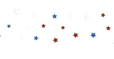 Stars - Festive background with confetti in the shape of stars in the color of the American flag. US independence day.