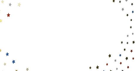 Stars - Festive background with confetti in the shape of stars in the color of the American flag. US independence day.