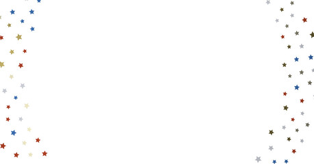 Stars - Festive background with confetti in the shape of stars in the color of the American flag. US independence day.