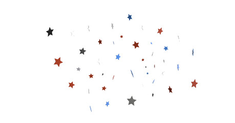 Stars - White banner with colorful stars.