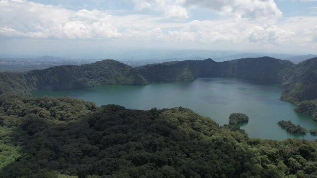 Aerial view to Lake Ngozi (Ngosi), Tanzania. Large crater in Africa.