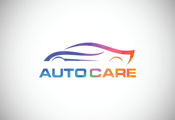 Low poly style logo sign symbol for the automotive company