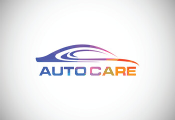 Low poly style logo sign symbol for the automotive company
