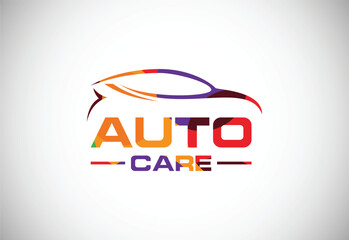 Low poly style logo sign symbol for the automotive company