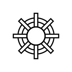 Water turbine spin power logo design