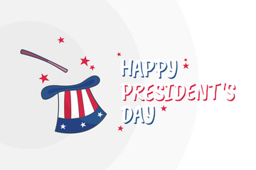 Happy presidents day vector illustration, celebrating national day in america