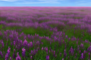 Obraz premium Colorful Flower Meadow In Spring. Generative AI