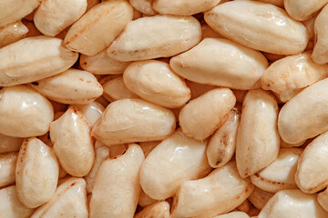 Air rice in dry sweet syrup close-up, full depth of field, background wallpaper, uniform texture pattern