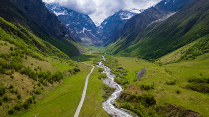 Fototapeta na wymiar landscape in the mountains Ossetia