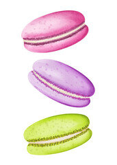 Three Macaron cookies