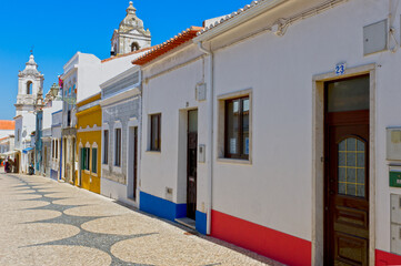 Colourful houses Lagos Algarve Portugal