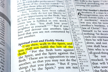 Fototapeta premium Galatians chapter 5 verse 16