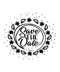 Obraz premium Save The Date SVG Cut File