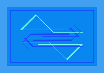 Depths of blue shades Abstract geometric graphics
4