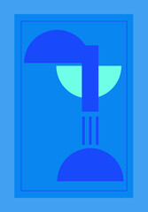 Depths of blue shades Abstract geometric graphics 1
