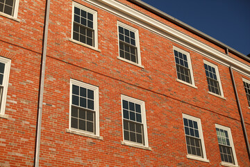 Old brick building downtown area apartments 