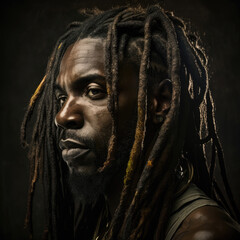 Rastafarian man portrait-Jamaican Man