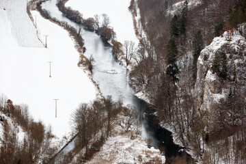 Obere Donau, Ausblick vom Knopfmacherfelsen bei Fridingen (Schwäbische Alb)
