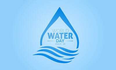 Importance of fresh water for save life save earth concept banner template. World Water Day concept of March 22