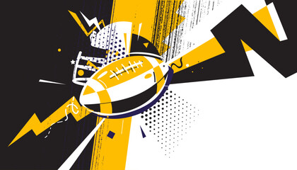 American football background design. Vector illustration of sport concept