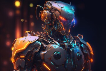 Fototapeta premium Generative AI of Futuristic Robot