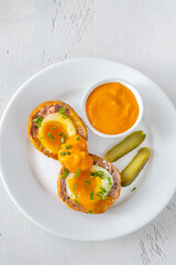 Portion of Scotch egg