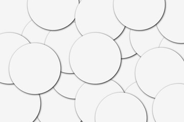 Modern abstract white circle with shadow. elegant background design