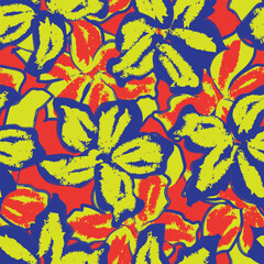 Abstract Floral Seamless Pattern Design