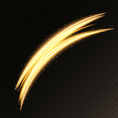 Obraz premium Glowing circle lines. Fire light circles. Abstract light speed motion effect.