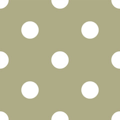 Seamless pattern in retro style. Abstract vintage pattern with white large polka dots on pastel background for textile, wrapping paper, banners, print, packaging and other design. Vector illustration