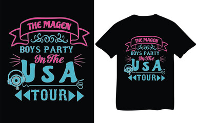 the boys party in the usa tour t-shirt design