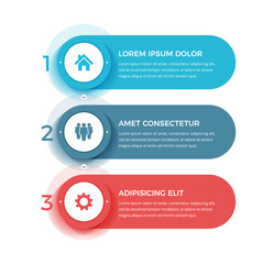 Infographic template with 3 steps, workflow, process chart