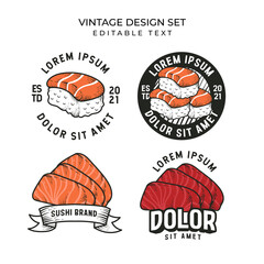 vintage badges design illustration collection set