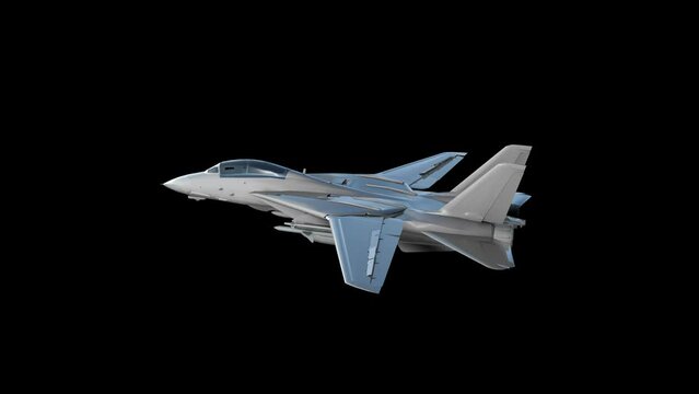 F14 Airplane Flying Animation With Alpha Video