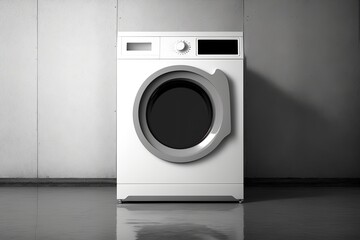 Advertising banner for your advertisement on the topic: washing machine theme. generative ai.