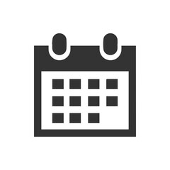 Vector illustration of calendar icon. Date, calendar simple icon vector on white background. Vector illustration - Vector