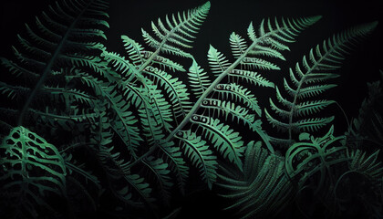 green fern leaf.Generate Ai