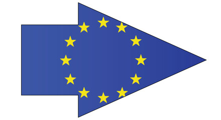 EU Flag Pointer Arrow