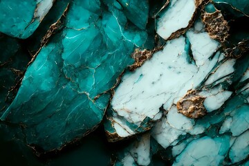 Abstract background of stone texture. Turquoise marble pattern