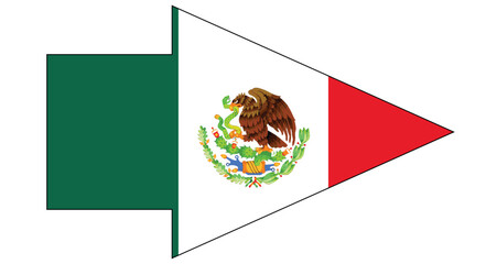 Mexican Flag Pointer Arrow
