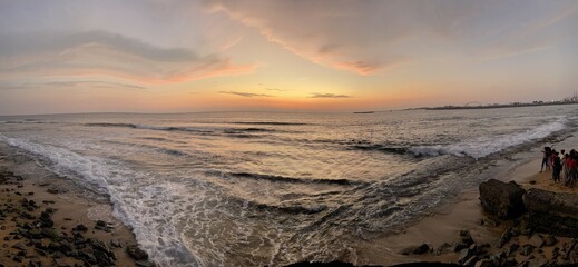 Obraz premium sunset in the brach