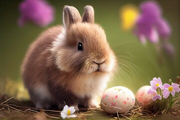Conejito de Pascua Dibujo - Generative Ai